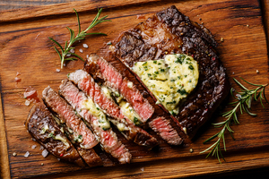 Ribeye Steaks with Roquefort Butter