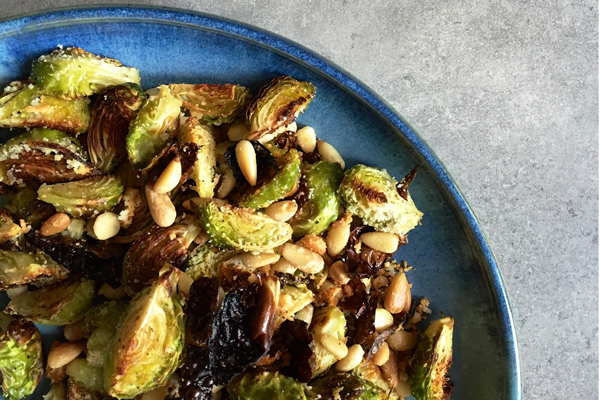 Shaved Brussels Sprouts with Pine Nuts